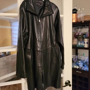 Jones New York Leather Coat
